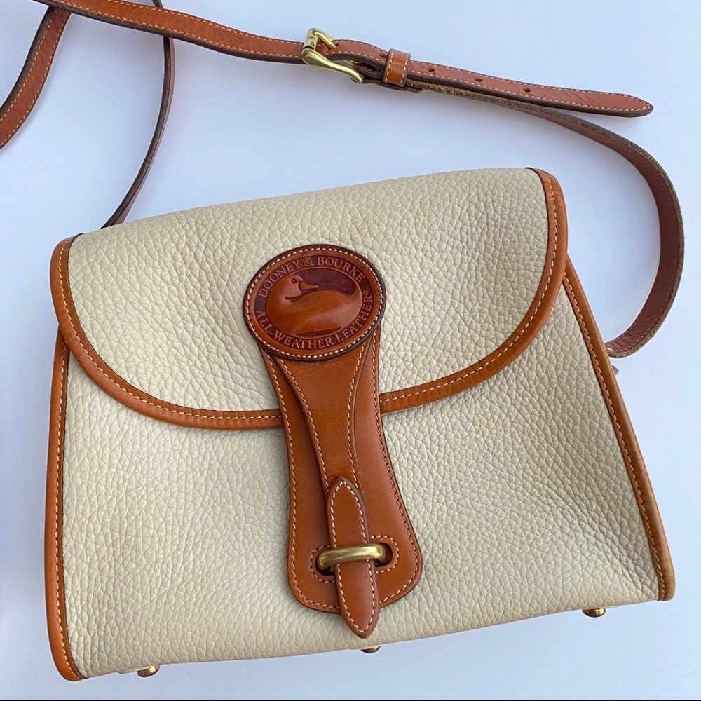 Vintage Dooney & Bourke Essex Bone Saddle Purse